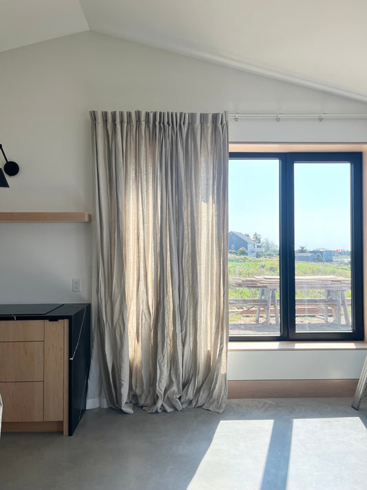 East Lawrencetown Project in Halifax: Custom Drapery, Sheers, and Roman Shades in a Coastal Home | MIFU Decor