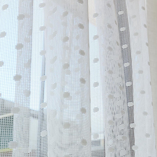 Custom Jacquard Polka Dots Sheer Curtains / Drapes | MIFU Decor
