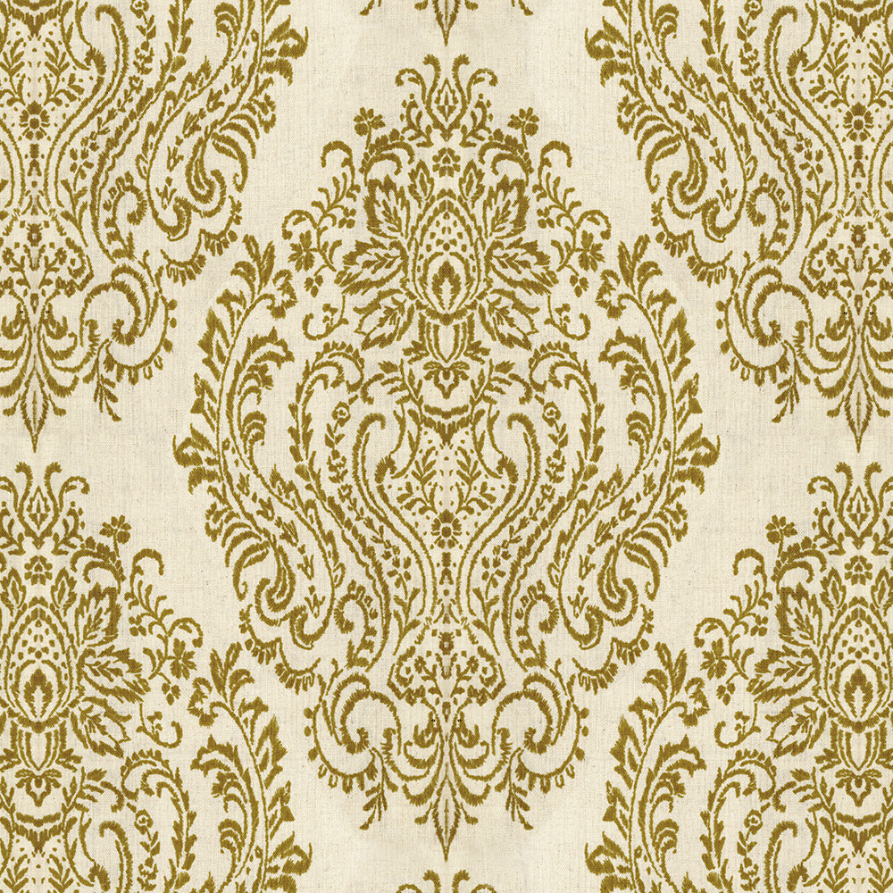 Damask Cotton-Linen Floral Print Roman Shades