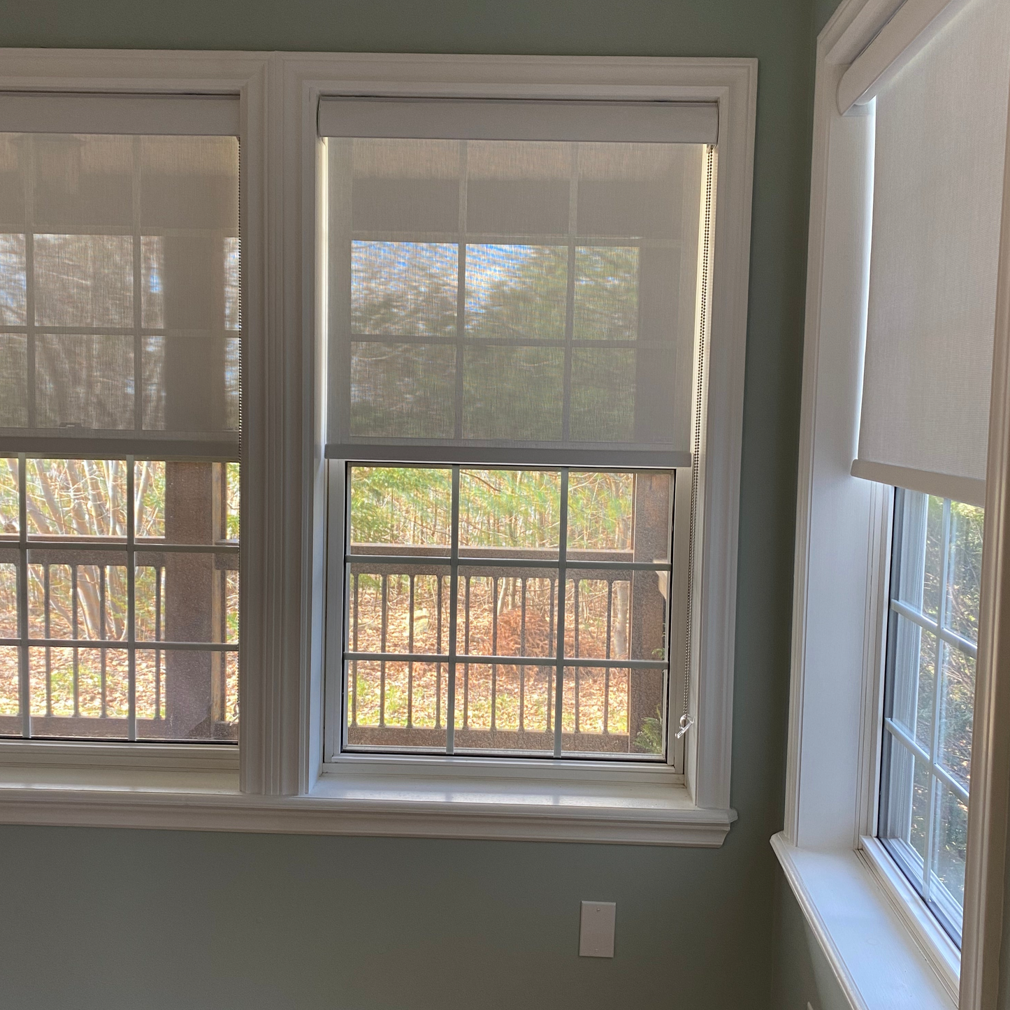 Clear Vision Fire Retardant Sunscreen Light Filtering Roller Shades