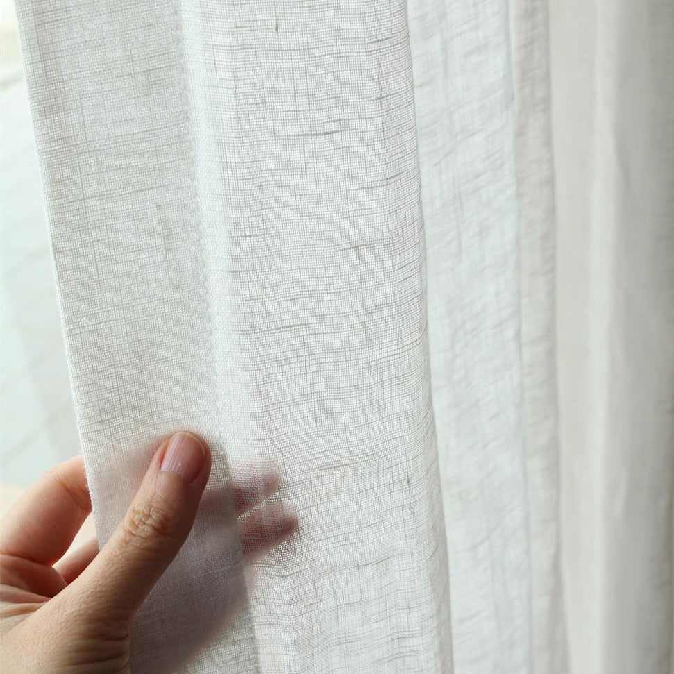 Custom Èze 100% Organic Linen Sheer Curtains / Drapes | MIFU Decor