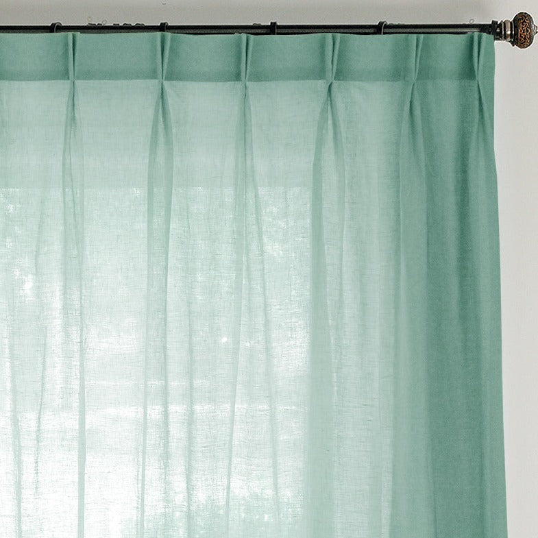 Custom Èze 100% Organic Linen Sheer Curtains / Drapes | MIFU Decor