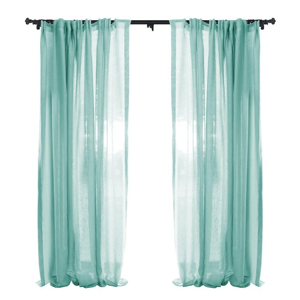 Custom Èze 100% Organic Linen Sheer Curtains / Drapes | MIFU Decor