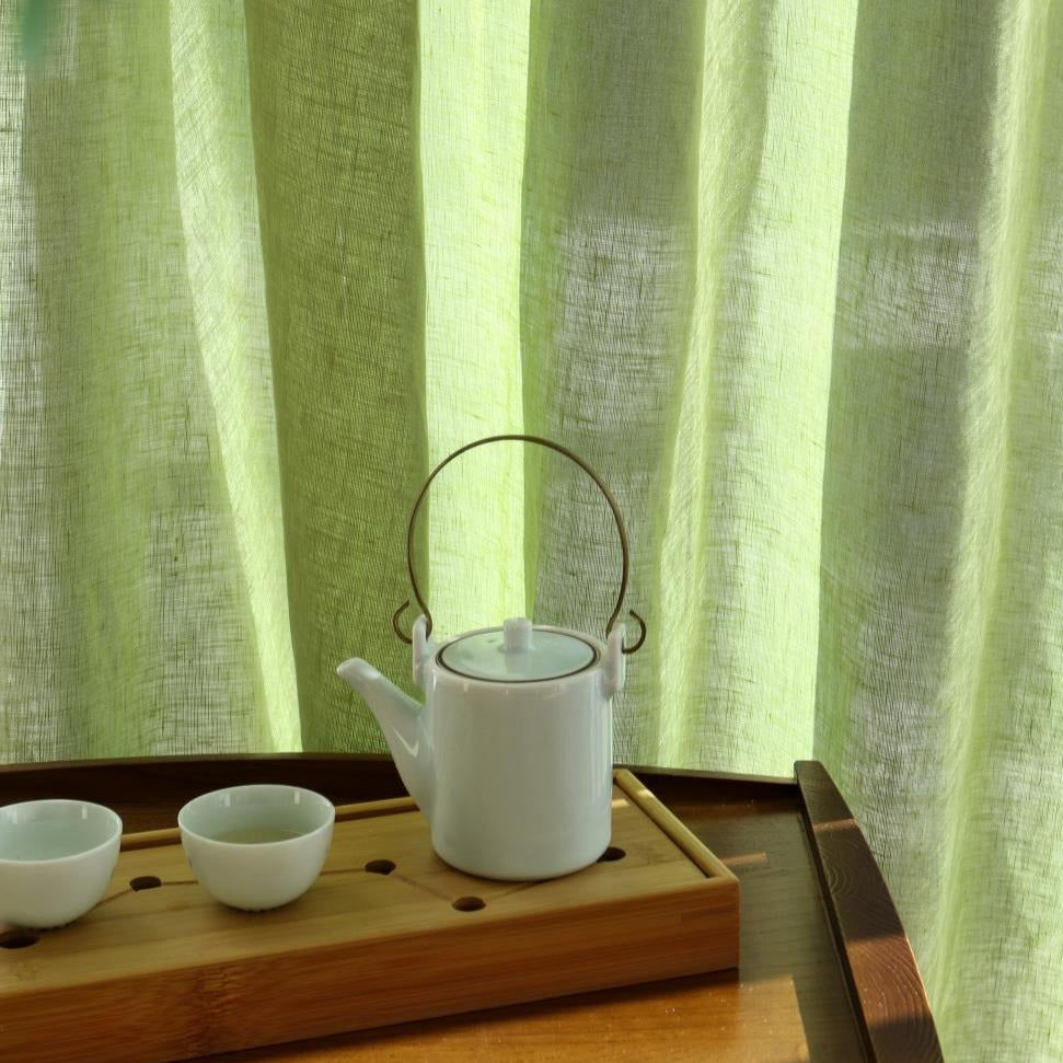 Custom Èze 100% Organic Linen Sheer Curtains / Drapes | MIFU Decor