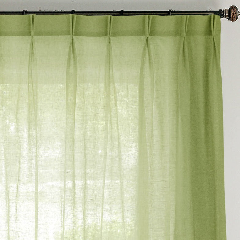 Custom Èze 100% Organic Linen Sheer Curtains / Drapes | MIFU Decor