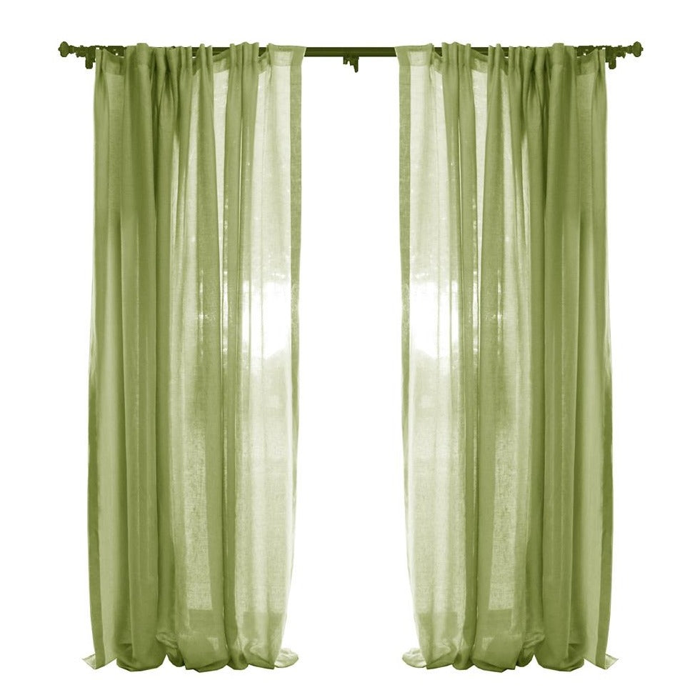 Custom Èze 100% Organic Linen Sheer Curtains / Drapes | MIFU Decor
