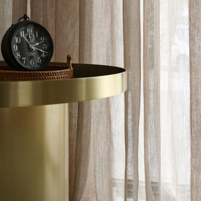 Custom Charlotte Woven Neutral Sheer Curtains / Drapes | MIFU Decor