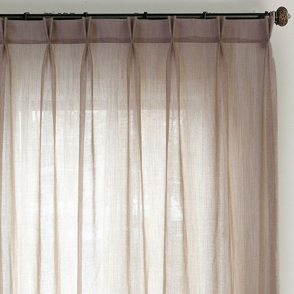 Custom Charlotte Woven Neutral Sheer Curtains / Drapes | MIFU Decor