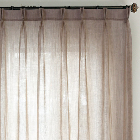 Custom Charlotte Woven Neutral Sheer Curtains / Drapes | MIFU Decor