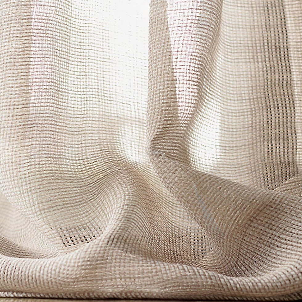 Custom Charlotte Woven Neutral Sheer Curtains / Drapes | MIFU Decor