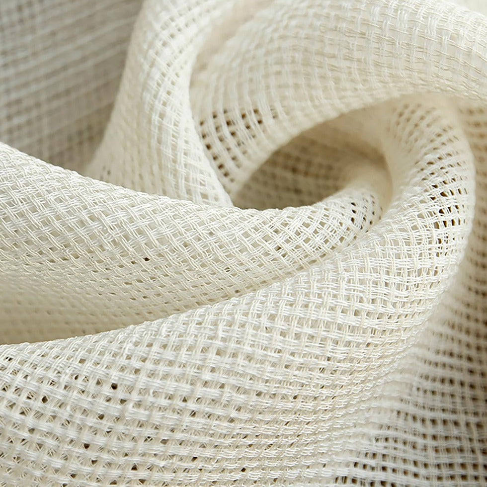 Custom Charlotte Woven Neutral Sheer Curtains / Drapes | MIFU Decor