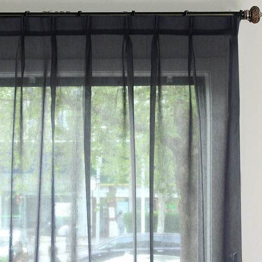 Custom Lake Ramie Silky Yarn-dyed Sheer Curtains / Drapes | MIFU Decor