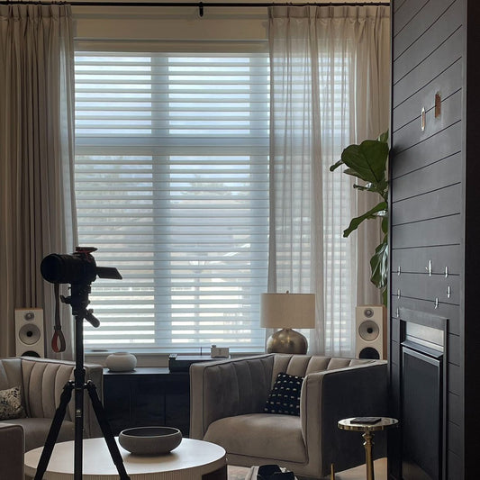 Custom Classic Light Filtering Sheer Shades / Blinds | MIFU Decor
