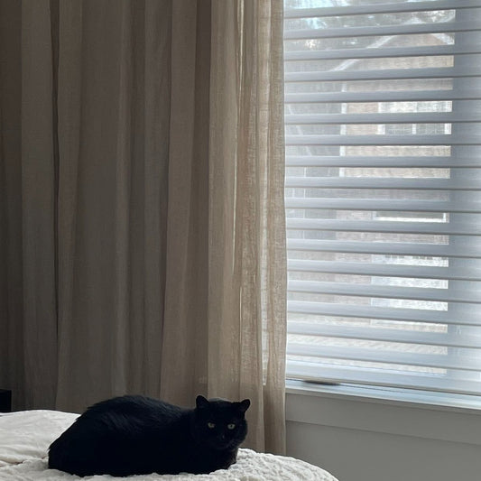 Custom Classic Room Darkening Sheer Shades / Blinds | MIFU Decor