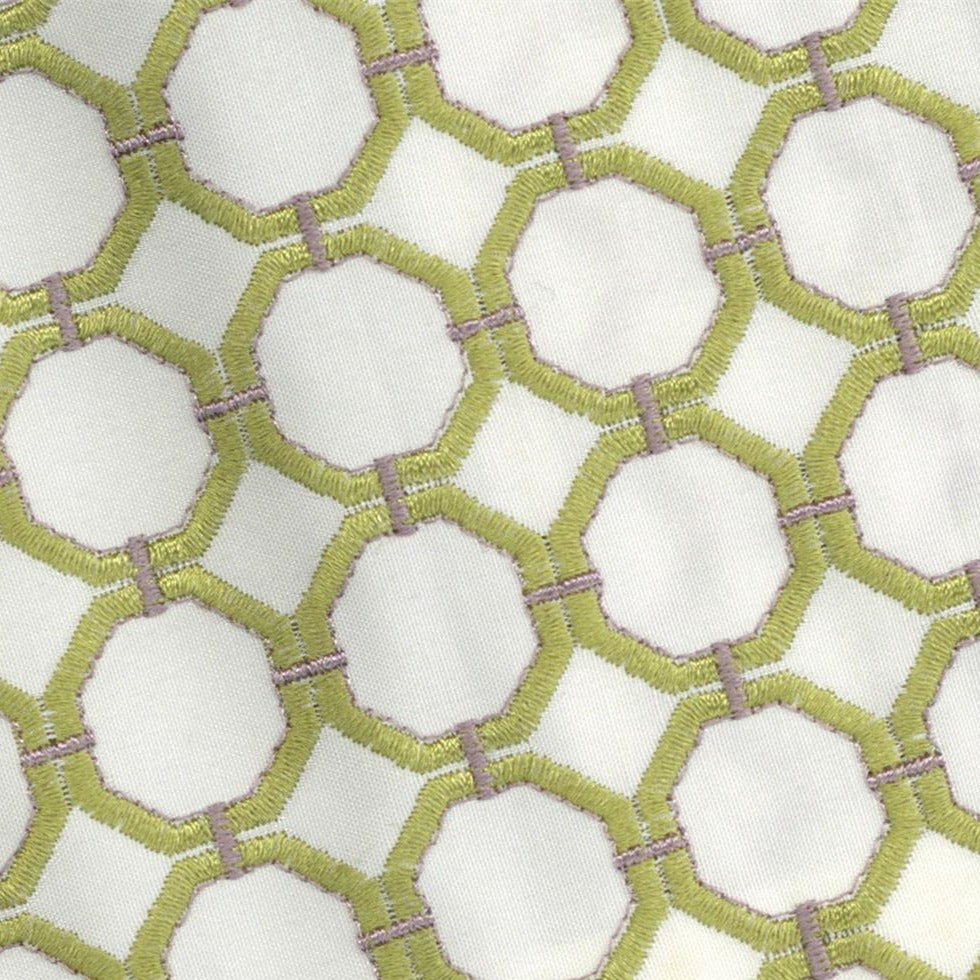 Custom Bella Geometric Embroidered Simulated Silk Curtains / Drapes | MIFU Decor