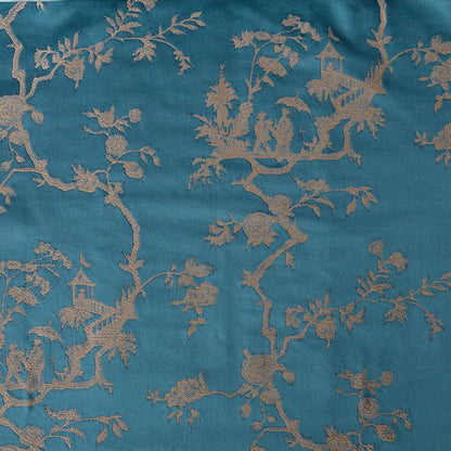 Custom Tranquil Terrace Double-Sided Jacquard Roman Shades | MIFU Decor