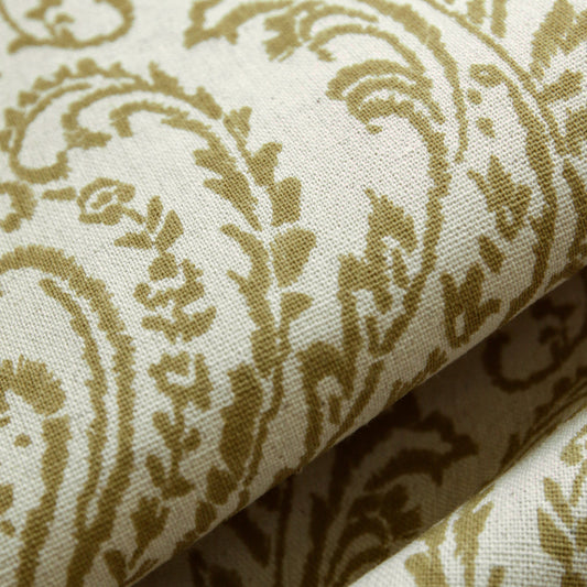 Damask Cotton-Linen Floral Print Roman Shades