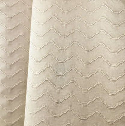 Custom Seawave Jacquard Roman Shades | MIFU Decor