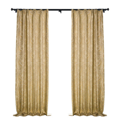 Paisley Floral Jacquard Room Darkening Curtains/Drapes