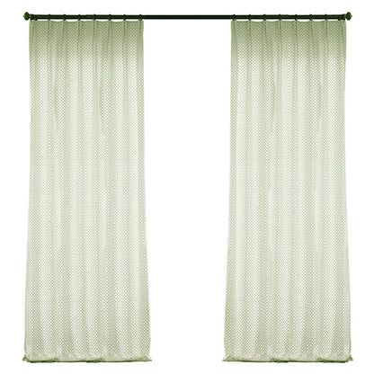 Bella Geometric Embroidered Simulated Silk Drapes/Curtains