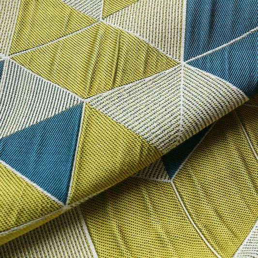 Lemon Geometric Jacquard Roman Shades
