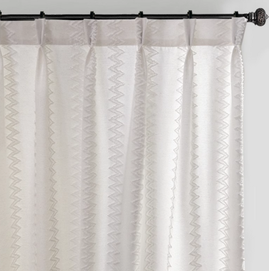 Custom Eugénie Jacquard Light-Filtering Curtains / Drapes | MIFU Decor