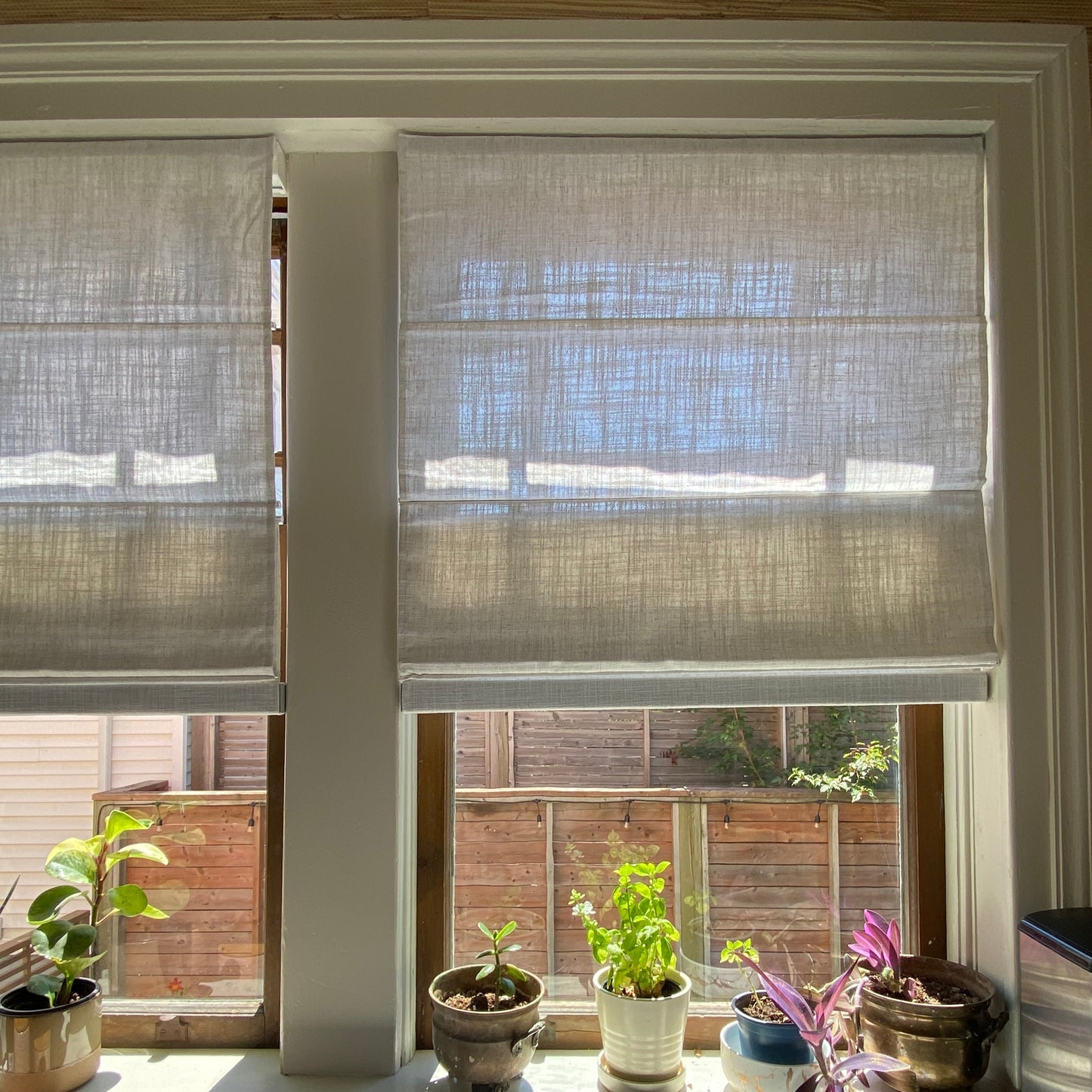 Linen Textured Light Filtering Roman Shades