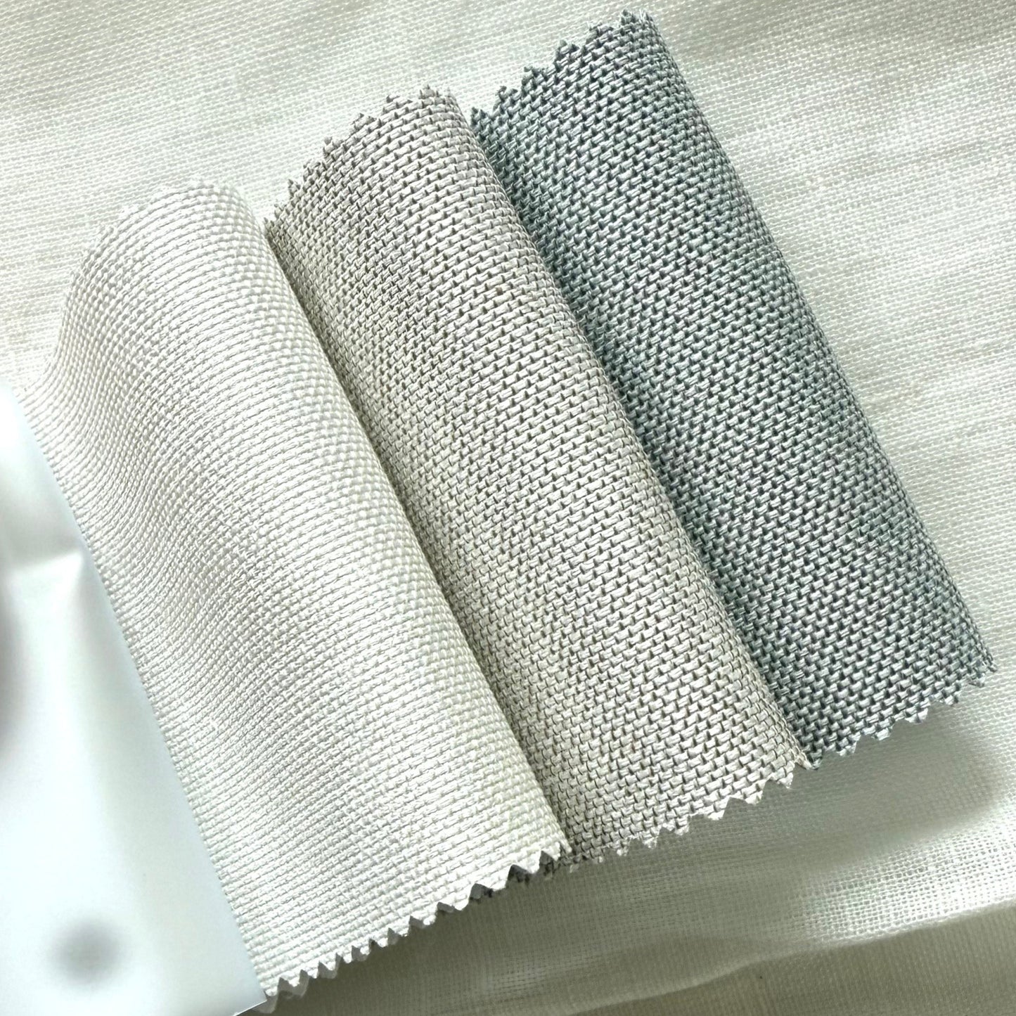Full Blackout Woven Textured Roller Shades / Blinds | MIFU Decor