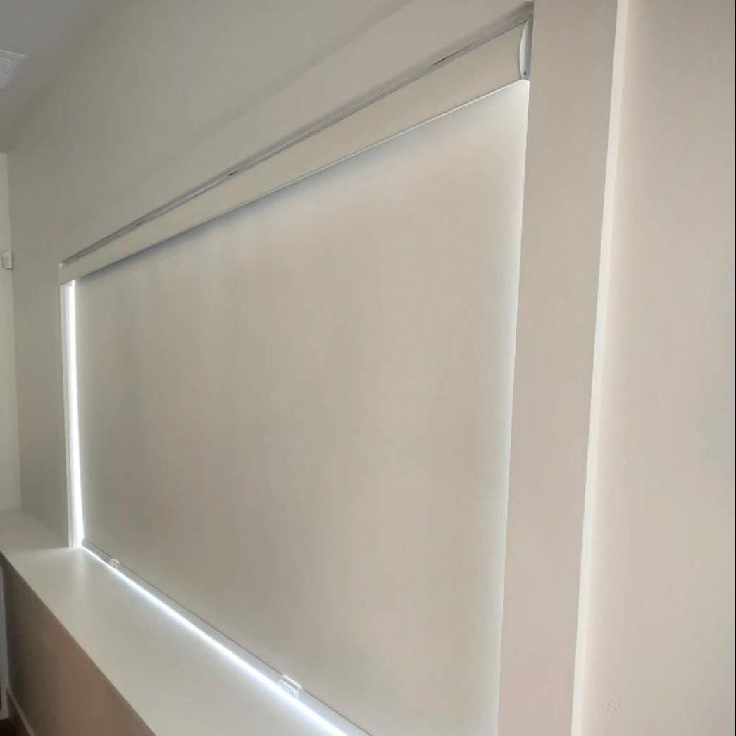 Full Blackout Woven Textured Roller Shades / Blinds | MIFU Decor