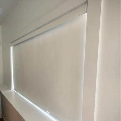 Full Blackout Woven Textured Roller Shades / Blinds | MIFU Decor