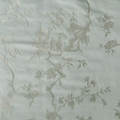 Custom Tranquil Terrace Double-Sided Jacquard Roman Shades | MIFU Decor