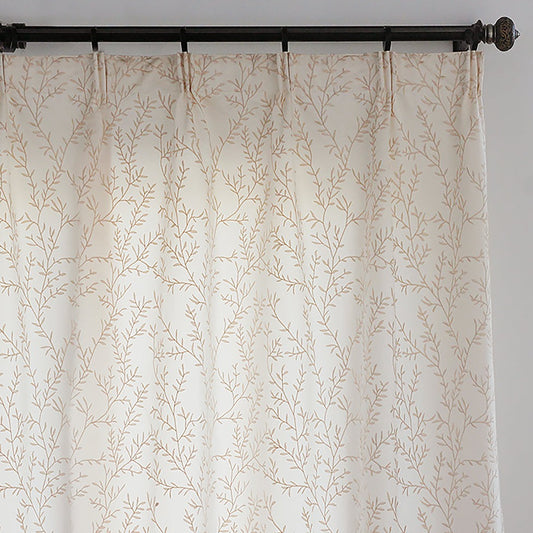 Custom Rosalind Luxurious Silky Chinoiserie Embroidered Curtains / Drapes | MIFU Decor