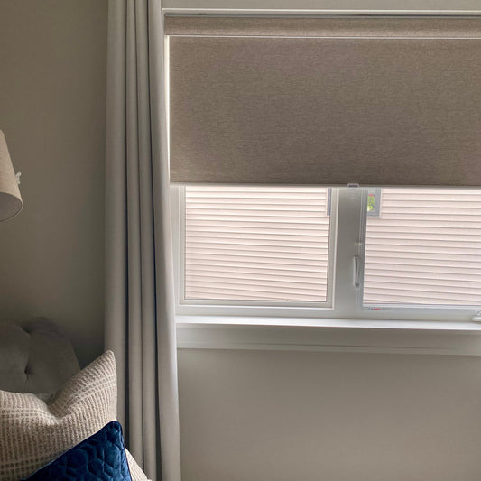 Designer Textured 100% blackout roller shade