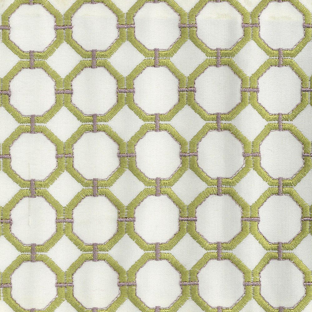 Custom Bella Geometric Embroidered Roman Shades | MIFU Decor