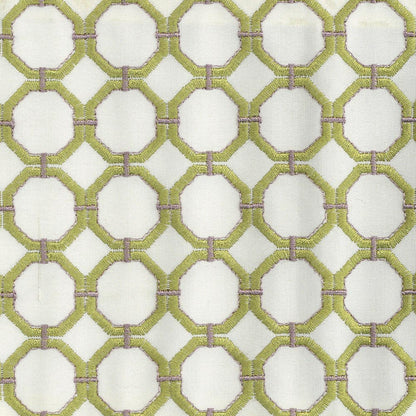Custom Bella Geometric Embroidered Roman Shades | MIFU Decor