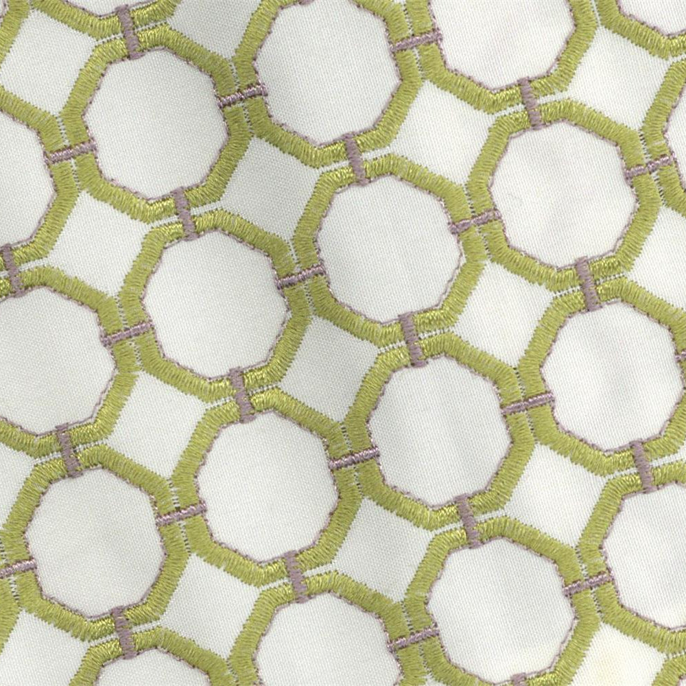 Custom Bella Geometric Embroidered Roman Shades | MIFU Decor