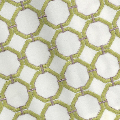 Custom Bella Geometric Embroidered Roman Shades | MIFU Decor
