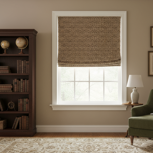 Custom Cello Designers’ Select Jacquard Roman Shades | MIFU Decor