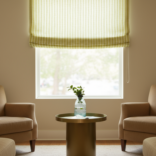 Custom Lunaria 100% Organic Linen Roman Shades | MIFU Decor