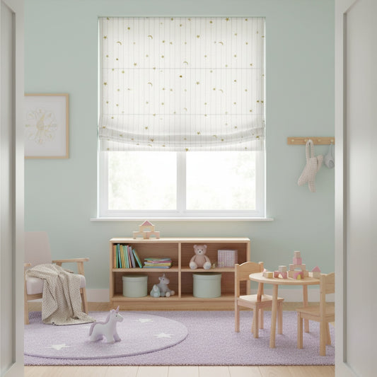Custom The Little Prince Embroidered Roman Shades | MIFU Decor